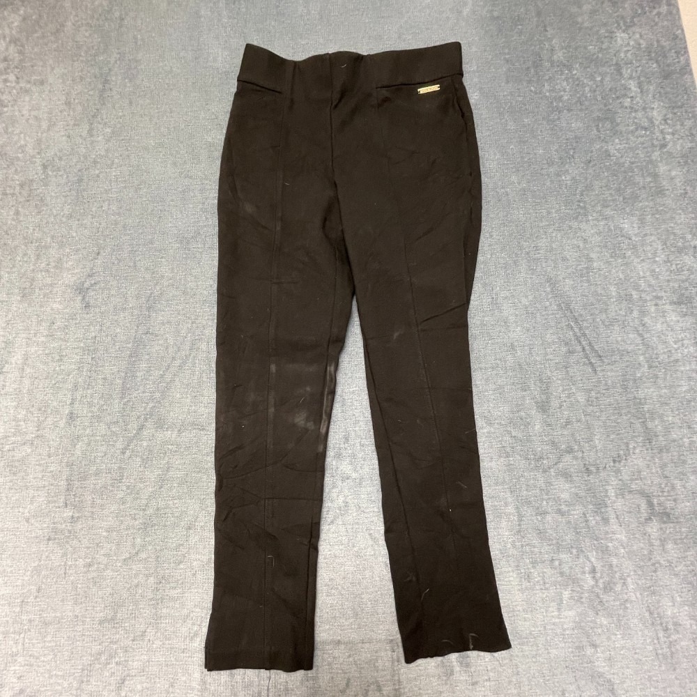 Michael Kors Pants Womens Small Black Stretch Front Side Slit Casual Pull On
